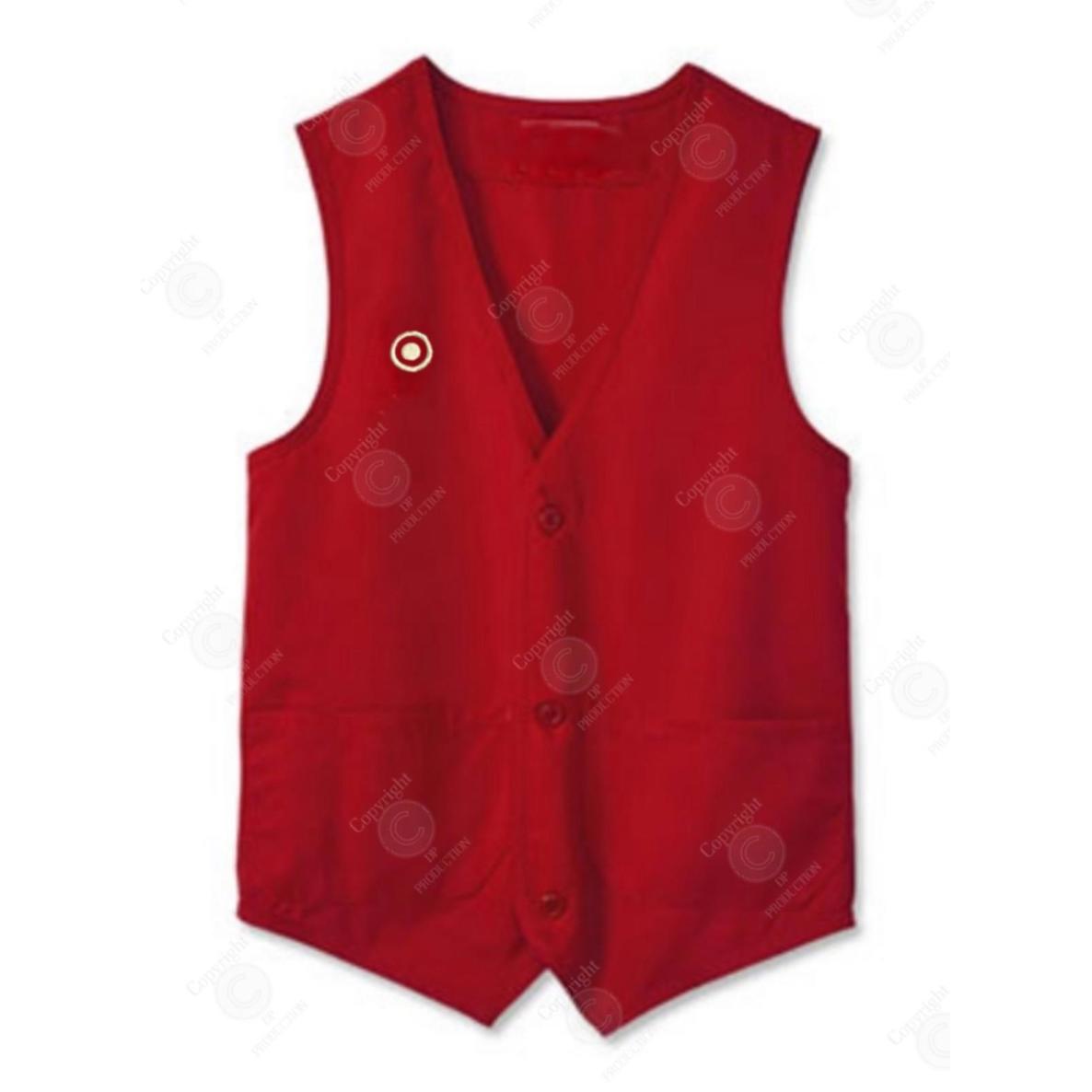 Red Vest Button  Red Employee Vest Red Vest